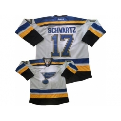 St. Louis Blues #17 Jaden Schwartz New White Road Stitched NHL Jersey