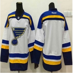 St Louis Blues Blank White New Road Stitched NHL Jersey