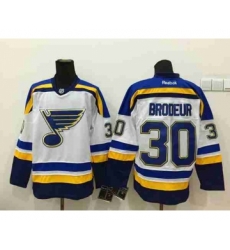 nhl jerseys st. louis blues #30 brodeur white