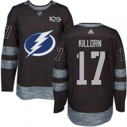 Lightning #17 Alex Killorn Black 1917 2017 100th Anniversary Stitched NHL Jersey