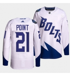 Men Tampa Bay Lightning 2321 Brayden Point 2022 White Stadium Series Breakaway Stitched jersey