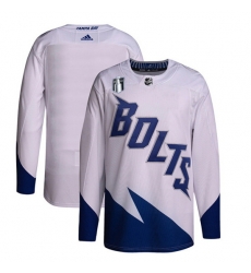 Men Tampa Bay Lightning Blank 2022 White Stanley Cup Final Patch Stitched Jersey