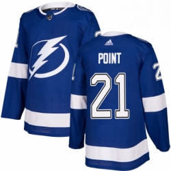 Mens Adidas Tampa Bay Lightning 21 Brayden Point Premier Royal Blue Home NHL Jersey 