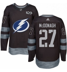 Mens Adidas Tampa Bay Lightning 27 Ryan McDonagh Authentic Black 1917 2017 100th Anniversary NHL Jersey 