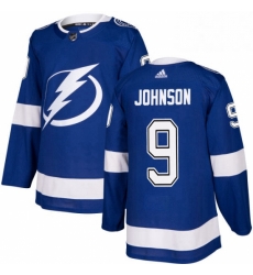 Mens Adidas Tampa Bay Lightning 9 Tyler Johnson Authentic Royal Blue Home NHL Jersey 