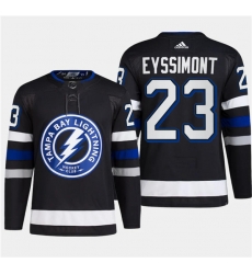 Men's Tampa Bay Lightning #23 Michael Eyssimont Black 2024 Stadium Series Stitched Jersey