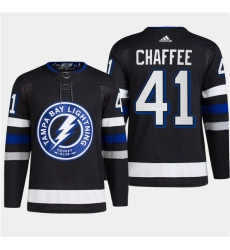 Men's Tampa Bay Lightning #41 Mitchell Chaffee Black 2024 Stadium Series Stitched Jersey