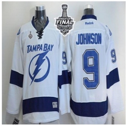 Tampa Bay Lightning #9 Tyler Johnson White 2015 Stanley Cup Stitched NHL Jersey