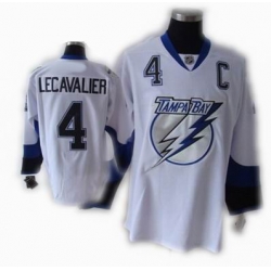 Tampa Bay Lightning Jersey #4 Vincent Lecavalier White color C patch