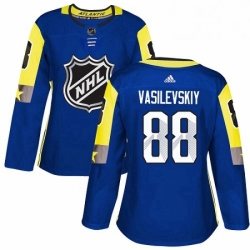 Womens Adidas Tampa Bay Lightning 88 Andrei Vasilevskiy Authentic Royal Blue 2018 All Star Atlantic Division NHL Jersey 