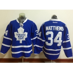 Maple Leafs #34 Auston Matthews Blue Home Stitched NHL Jersey