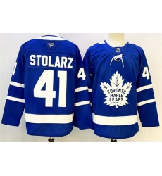 Men Toronto Maple Leafs 41 Anthony Stolarz Fanatics Home Blue Premium Player Jersey Men Toronto Maple Leafs 41 Anthony Stolarz Fanatics Home Blue Premium Player Jersey