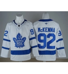 Men Toronto Maple Leafs 92 Gavin McKenna Fanatics Away White Player Jersey Men Toronto Maple Leafs 92 Gavin McKenna Fanatics Away White Player Jersey