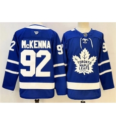 Men Toronto Maple Leafs 92 Gavin McKenna Fanatics Home Blue Premium Player Jersey Men Toronto Maple Leafs 92 Gavin McKenna Fanatics Home Blue Premium Player Jersey