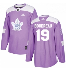 Mens Adidas Toronto Maple Leafs 19 Bruce Boudreau Authentic Purple Fights Cancer Practice NHL Jersey 