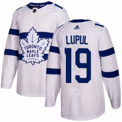 Mens Adidas Toronto Maple Leafs 19 Joffrey Lupul Authentic White 2018 Stadium Series NHL Jersey 