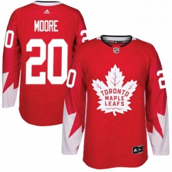 Mens Adidas Toronto Maple Leafs 20 Dominic Moore Authentic Red Alternate NHL Jersey 