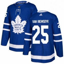 Mens Adidas Toronto Maple Leafs 25 James Van Riemsdyk Authentic Royal Blue Home NHL Jersey 