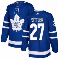 Mens Adidas Toronto Maple Leafs 27 Darryl Sittler Authentic Royal Blue Home NHL Jersey 