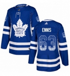 Mens Adidas Toronto Maple Leafs 63 Tyler Ennis Authentic Blue Drift Fashion NHL Jersey 