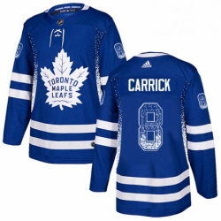 Mens Adidas Toronto Maple Leafs 8 Connor Carrick Authentic Blue Drift Fashion NHL Jersey 