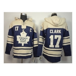 NHL Jerseys Toronto Maple Leafs #17 Clark blue-cream[pullover hooded sweatshirt][patch C]