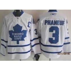 Toronto Maple Leafs 3 Dion Phaneuf White NHL Jerseys