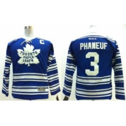 Kids Toronto Maple Leafs 3 Dion Phaneuf 2014 Winter Classic Blue NHL Jersey