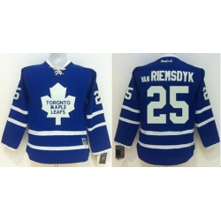 Maple Leafs #25 James Van Riemsdyk Blue Home Stitched Youth NHL Jersey