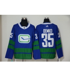 Canucks 35 Thatcher Demko Blue Adidas Jersey