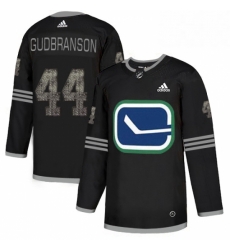 Mens Adidas Vancouver Canucks 44 Erik Gudbranson Black 1 Authentic Classic Stitched NHL Jersey 