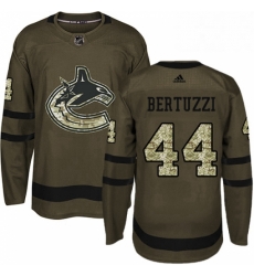 Mens Adidas Vancouver Canucks 44 Todd Bertuzzi Premier Green Salute to Service NHL Jersey 