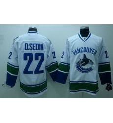 KIDS Vancouver Canucks 22 D.sedin white Jersey