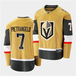 Golden Knights 7 Alex Pietrangelo 2020 21 Gold Breakaway Jersey