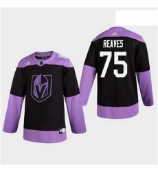 Men Golden Knights 75 Ryan Reaves Fights Cancer Hockey Practice  Jersey