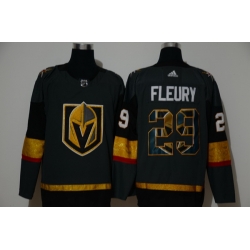 Men Vegas Golden Knights 29 Marc Andre Fleury Gray Adidas Fashion Jersey