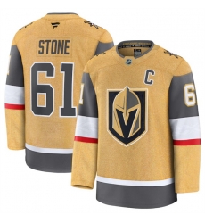 Men Vegas Golden Knights 61 Mark Stone Gold 2024 25 Home Stitched Hockey Jersey