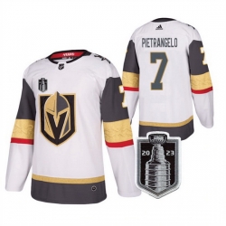 Men Vegas Golden Knights 7 Alex Pietrangelo White 2023 Stanley Cup Final Stitched Jersey