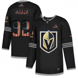 Men Vegas Golden Knights 92 Tomas Nosek Black USA Flag Fashion Adidas Jersey