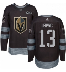 Mens Adidas Vegas Golden Knights 13 Brendan Leipsic Authentic Black 1917 2017 100th Anniversary NHL Jersey 