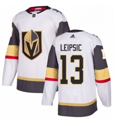 Mens Adidas Vegas Golden Knights 13 Brendan Leipsic Authentic White Away NHL Jersey 