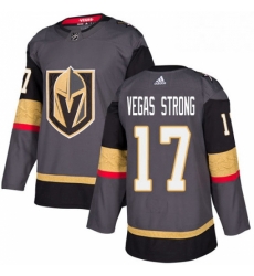 Mens Adidas Vegas Golden Knights 17 Vegas Strong Premier Gray Home NHL Jersey 