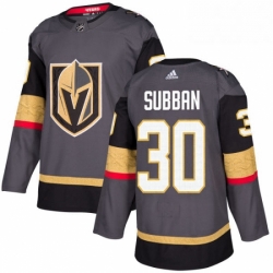 Mens Adidas Vegas Golden Knights 30 Malcolm Subban Authentic Gray Home NHL Jersey 