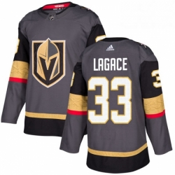 Mens Adidas Vegas Golden Knights 33 Maxime Lagace Premier Gray Home NHL Jersey 