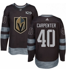 Mens Adidas Vegas Golden Knights 40 Ryan Carpenter Authentic Black 1917 2017 100th Anniversary NHL Jersey 