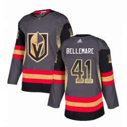 Mens Adidas Vegas Golden Knights 41 Pierre Edouard Bellemare Authentic Black Drift Fashion NHL Jersey 