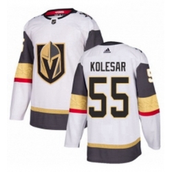 Mens Adidas Vegas Golden Knights 55 Keegan Kolesar Authentic White Away NHL Jersey 