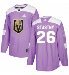 Youth Adidas Vegas Golden Knights 26 Paul Stastny Authentic Purple Fights Cancer Practice NHL Jersey 