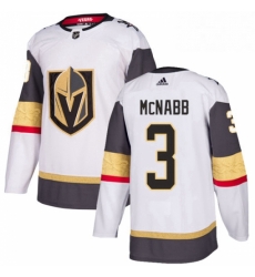 Youth Adidas Vegas Golden Knights 3 Brayden McNabb Authentic White Away NHL Jersey 