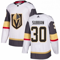 Youth Adidas Vegas Golden Knights 30 Malcolm Subban Authentic White Away NHL Jersey 